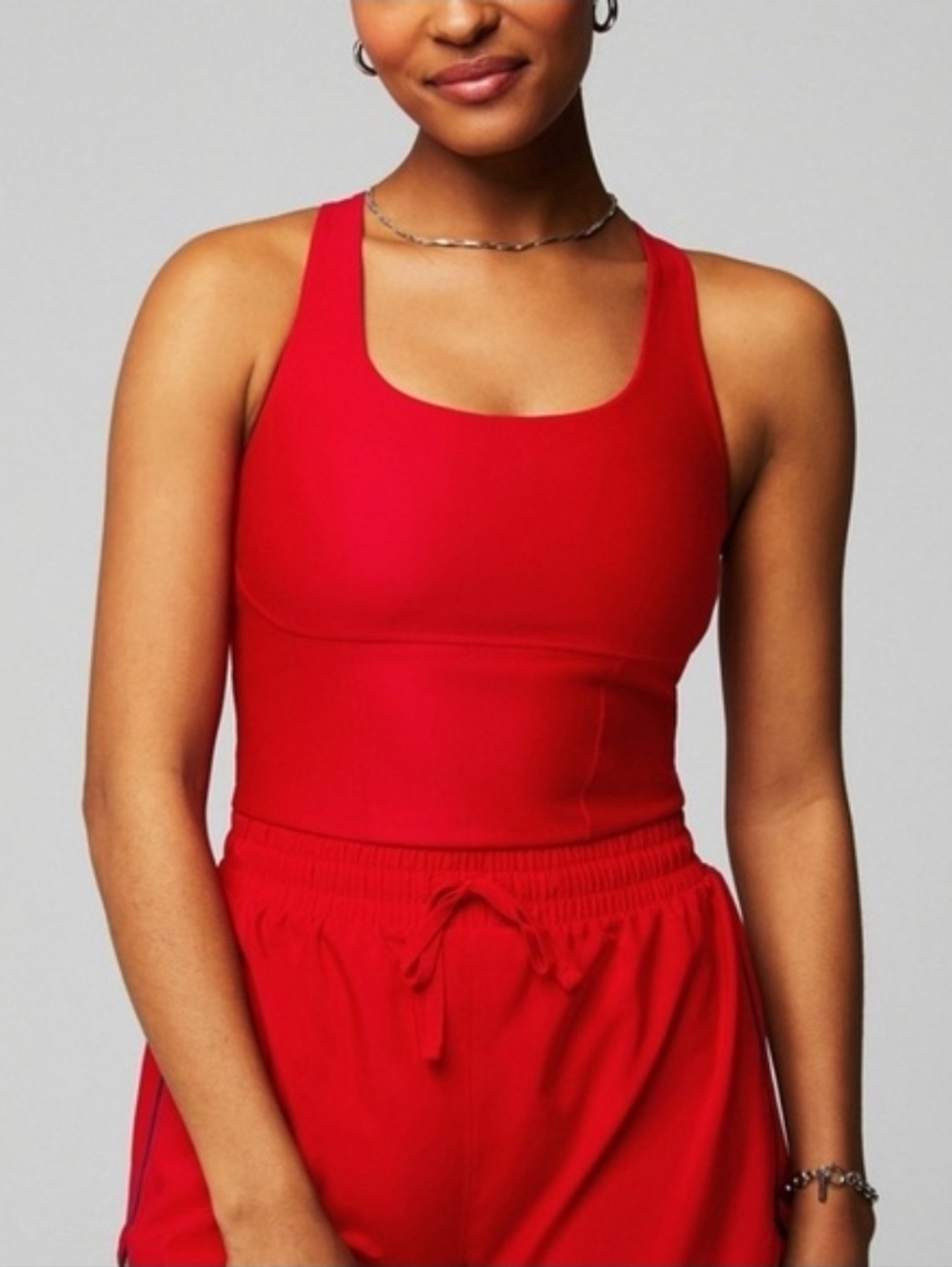 Fabletics Red Racerback Sporty Onesie